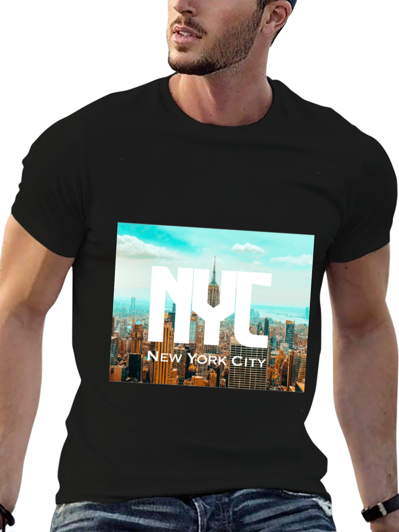 NYC New York City Graphic Tee - Black