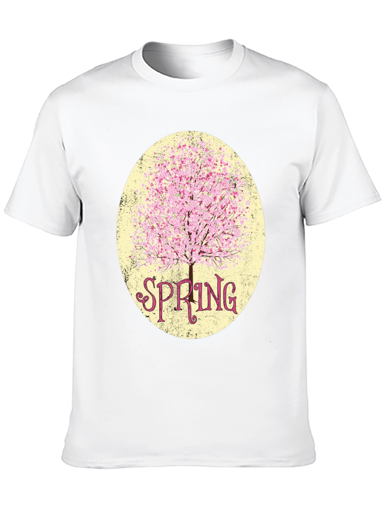 Spring Blossom Graphic Tee - Stylish Mens Black T-Shirt