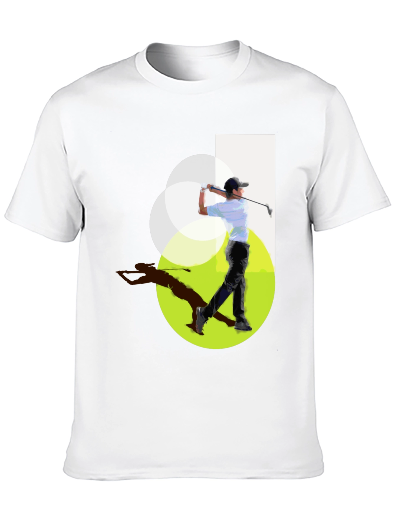 Golf Swing Graphic Tee - Modern Geometric Design