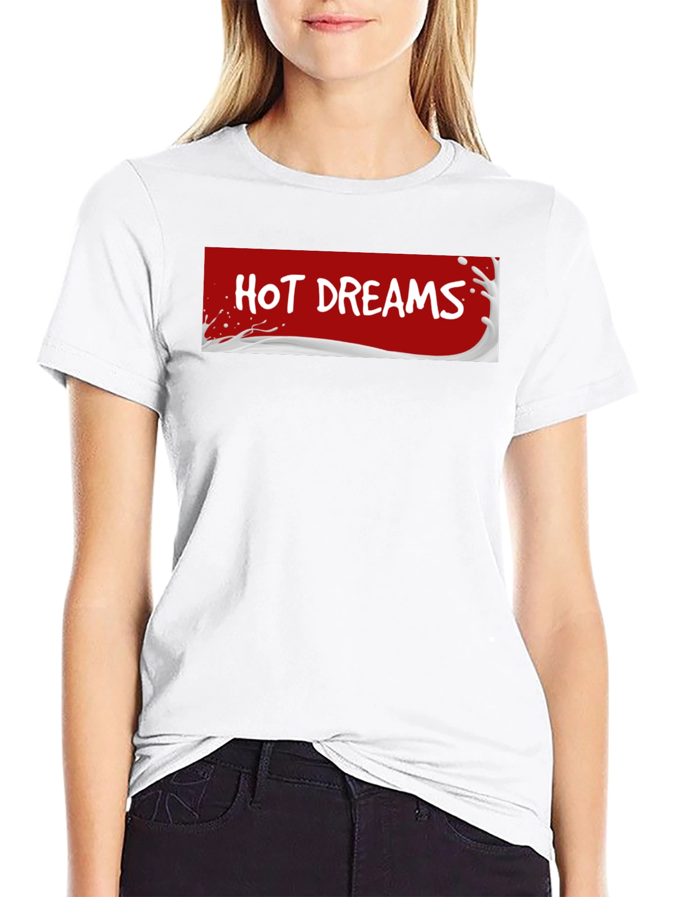 Hot Dreams T-Shirt - Black Crew Neck