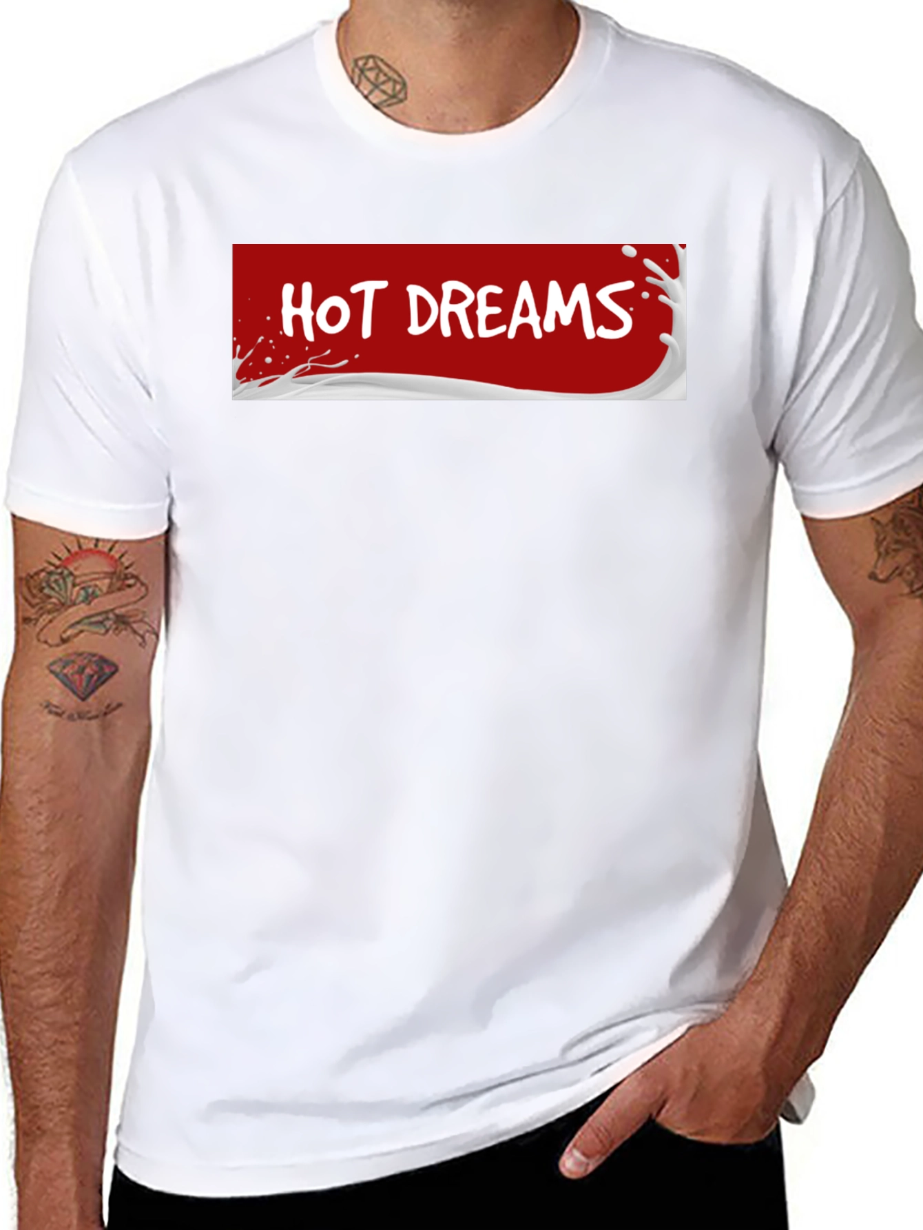 Hot Dreams T-Shirt - Black Crew Neck