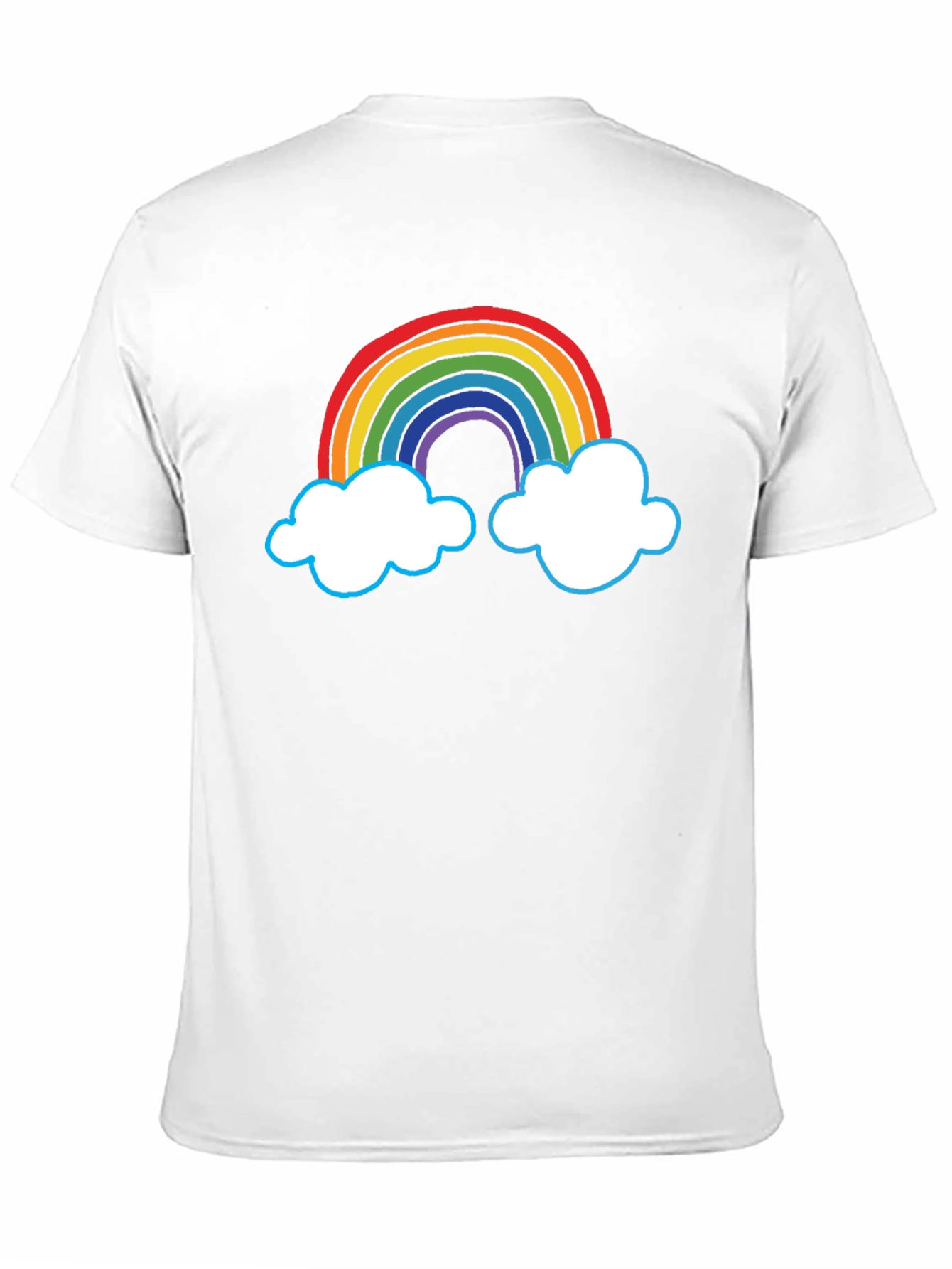 Rainbow Cloud Graphic Tee - Black Unisex T-Shirt
