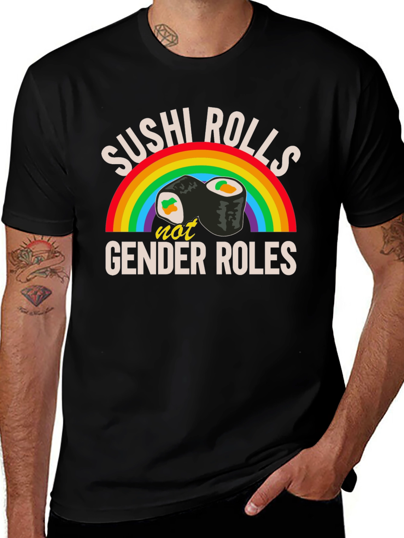 Sushi Rolls Not Gender Roles T-Shirt