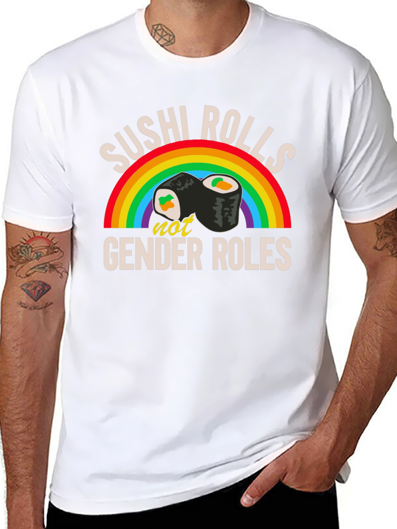Sushi Rolls Not Gender Roles T-Shirt