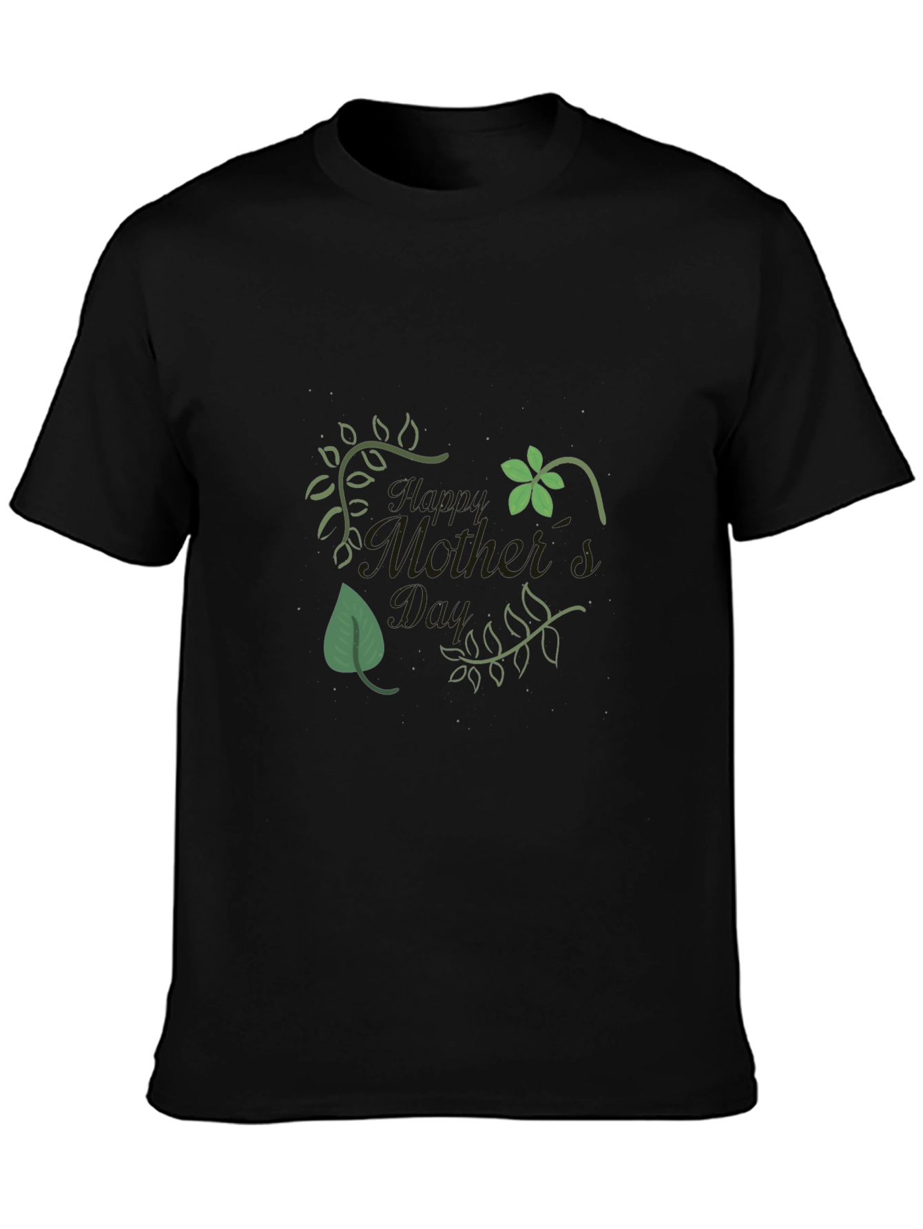 Happy Mothers Day Black T-Shirt
