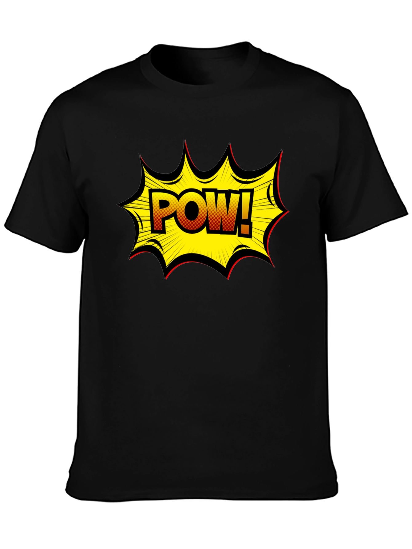 POW! Comic Style Graphic T-Shirt - Black