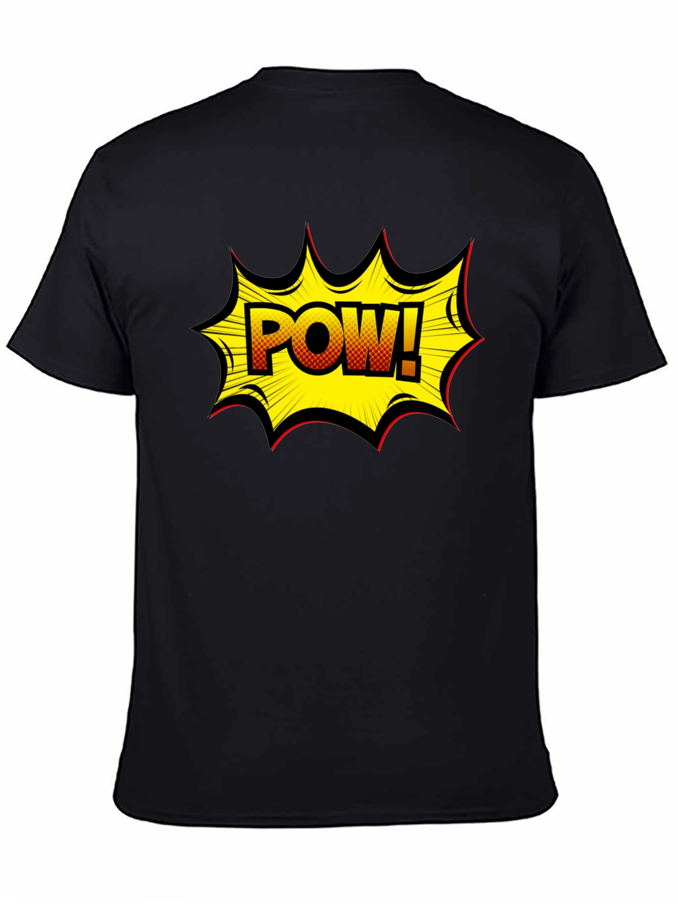 POW! Comic Style Graphic T-Shirt - Black