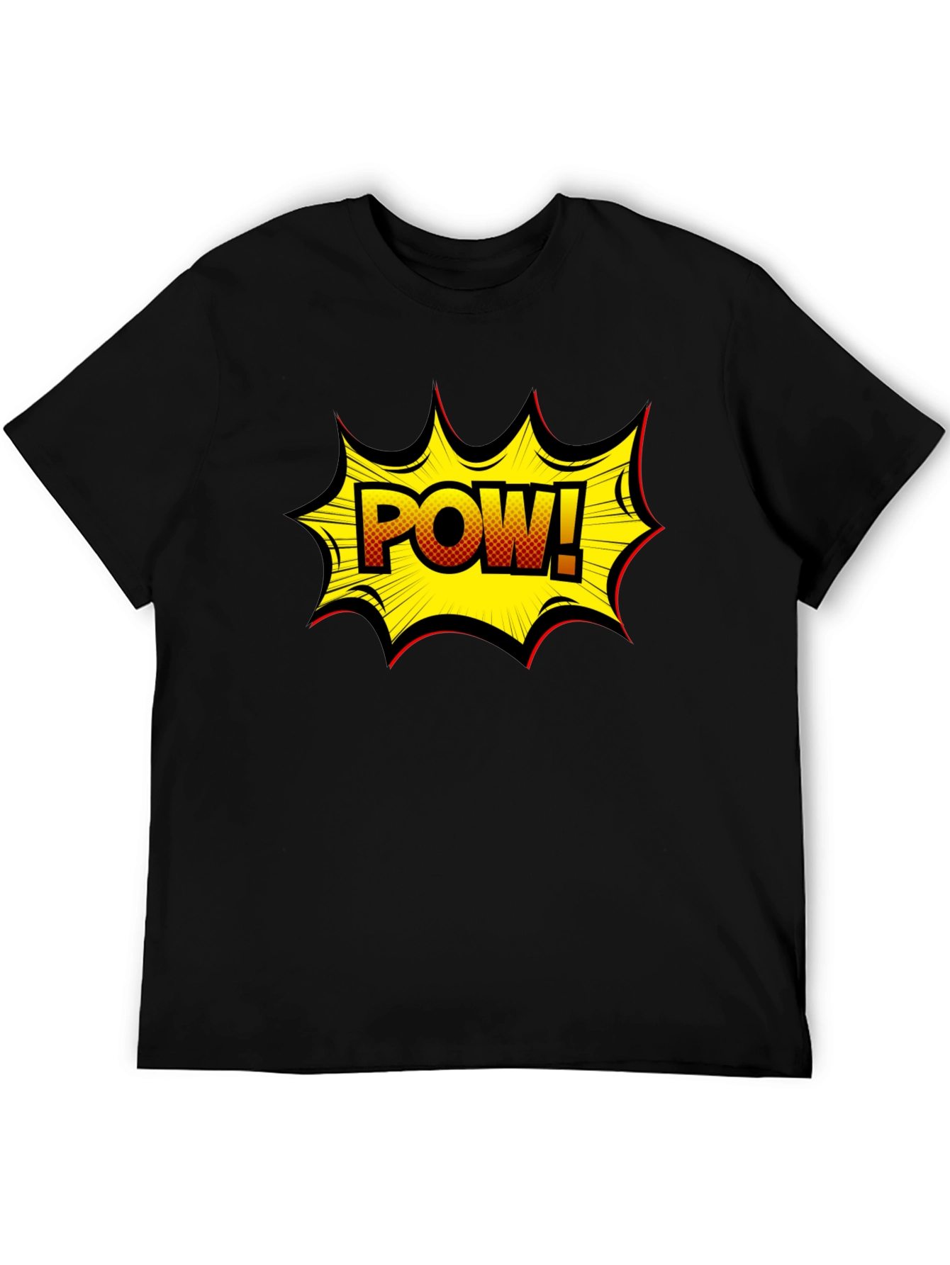 POW! Comic Style Graphic T-Shirt - Black