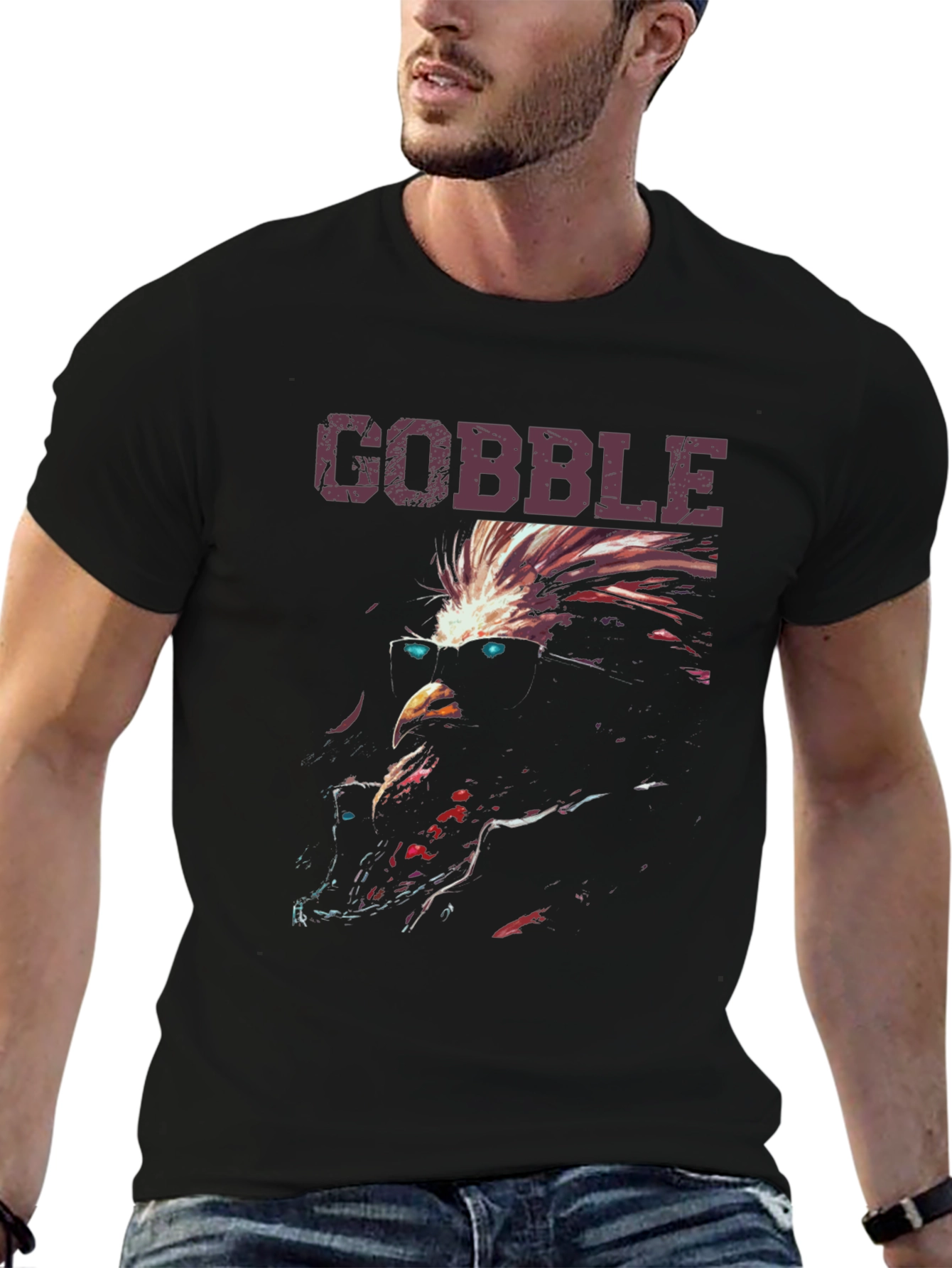 Gobble Turkey T-Shirt - Funny Thanksgiving Tee