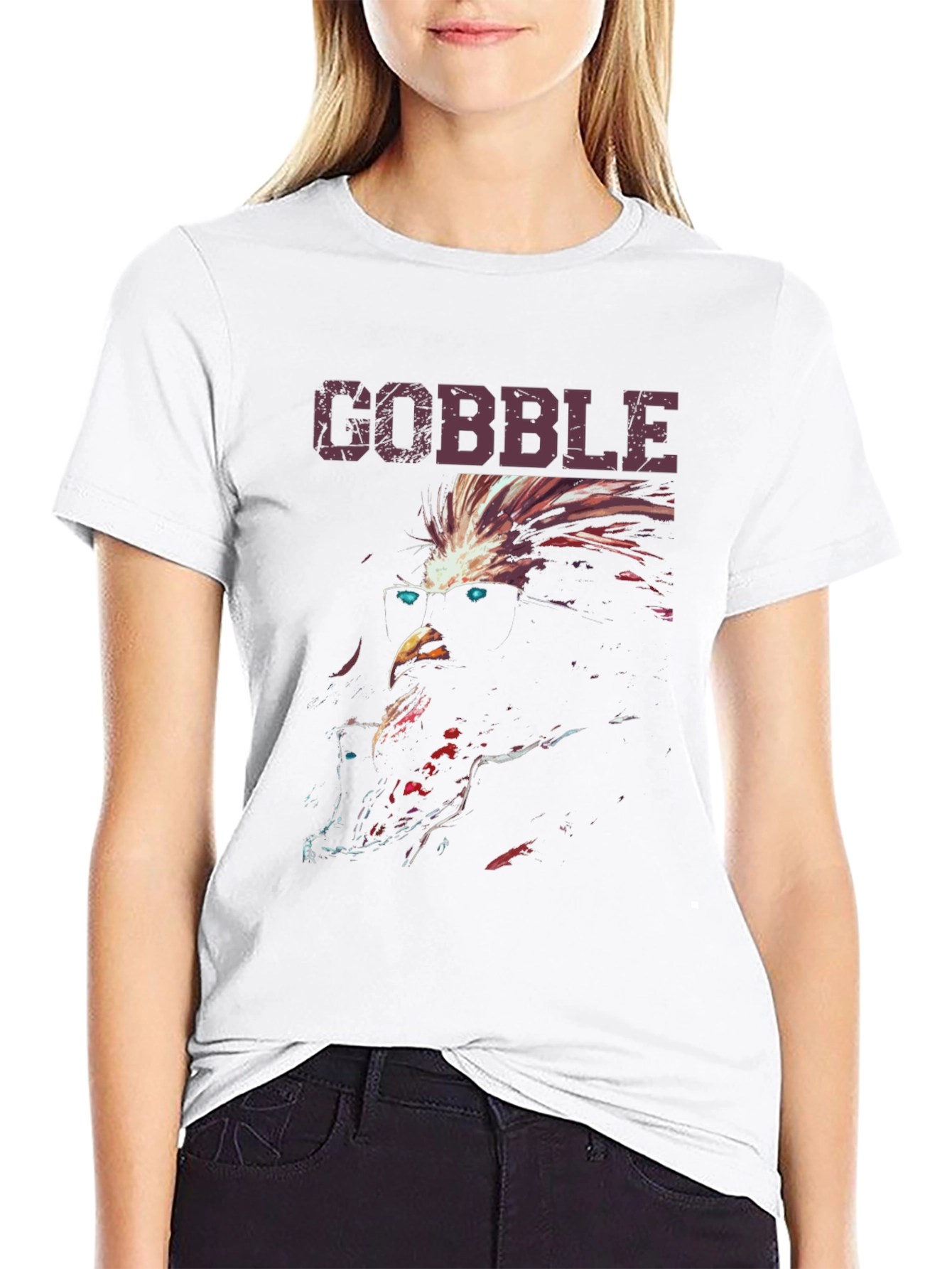 Gobble Turkey T-Shirt - Funny Thanksgiving Tee