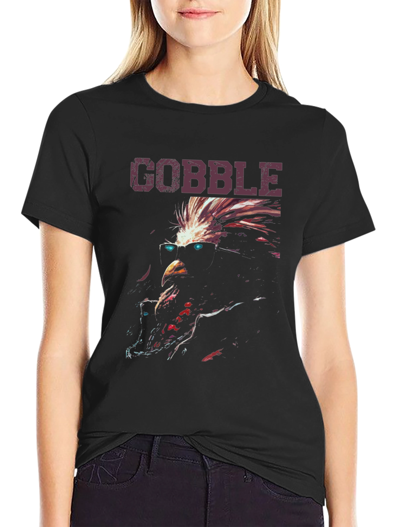 Gobble Turkey T-Shirt - Funny Thanksgiving Tee