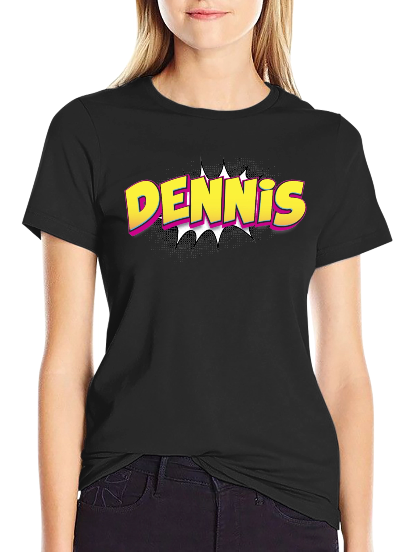 Dennis Comic Book Style Graphic T-Shirt