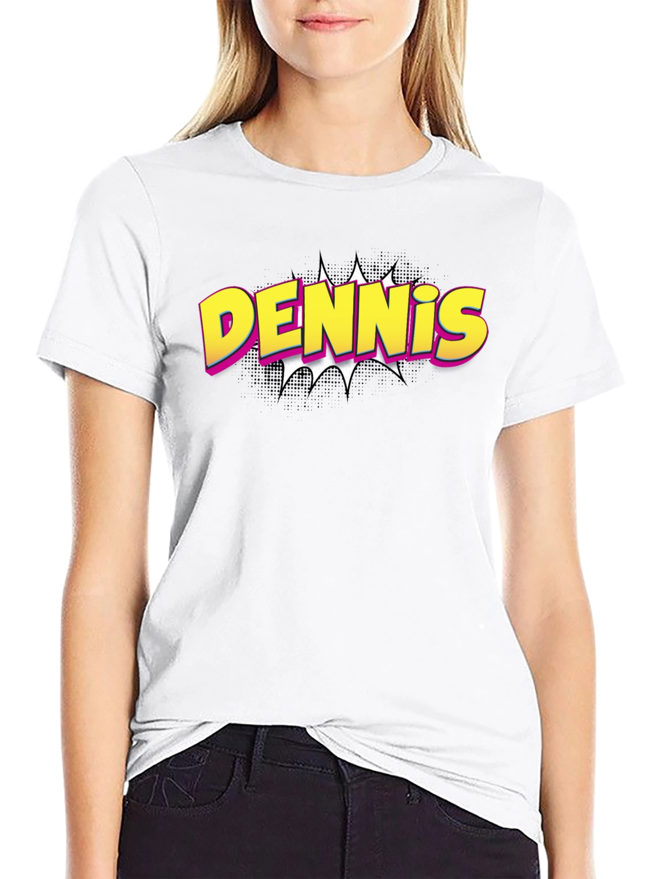 Dennis Comic Book Style Graphic T-Shirt