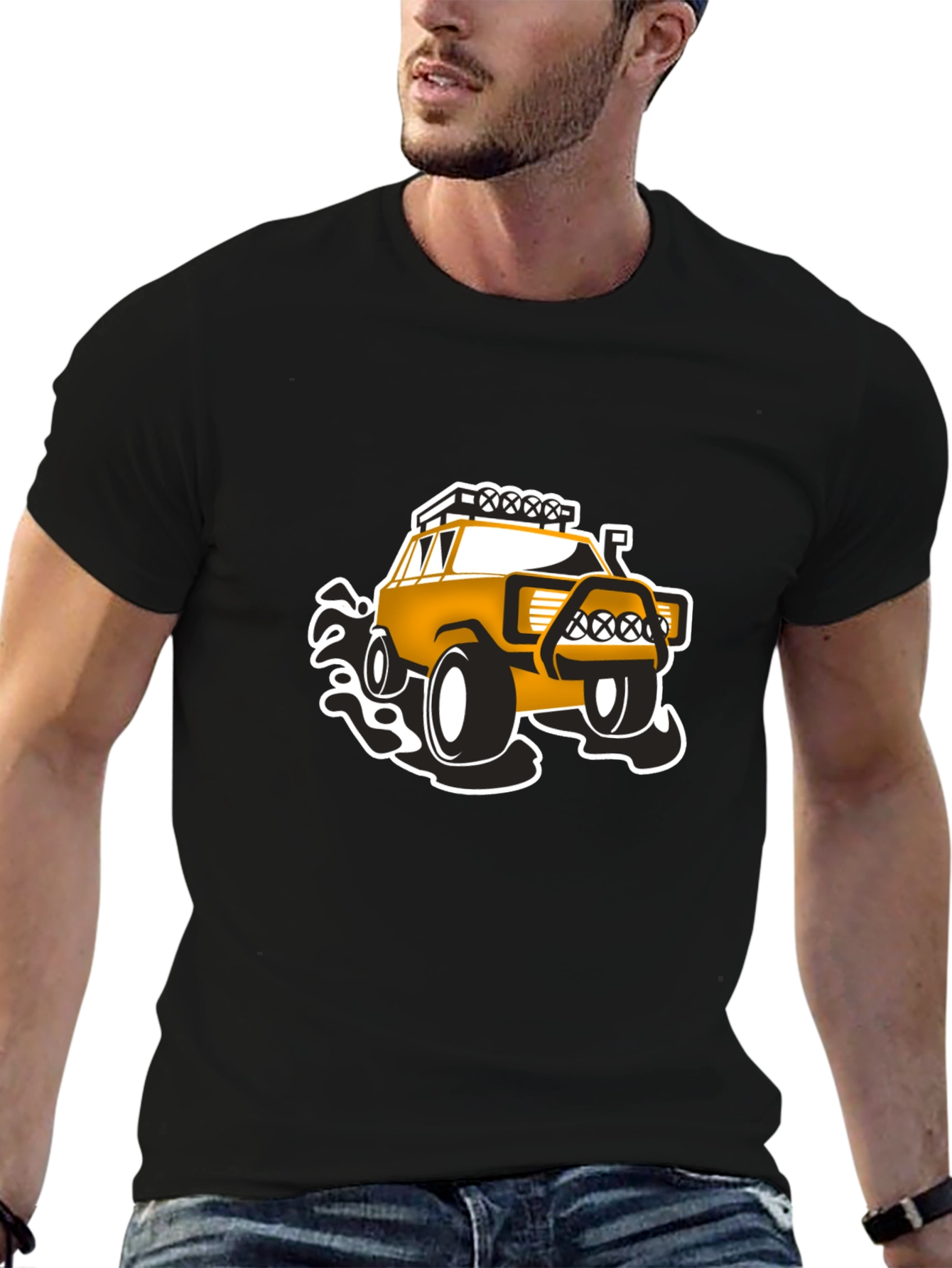 Off-Road Adventure T-Shirt - Black Bold Design