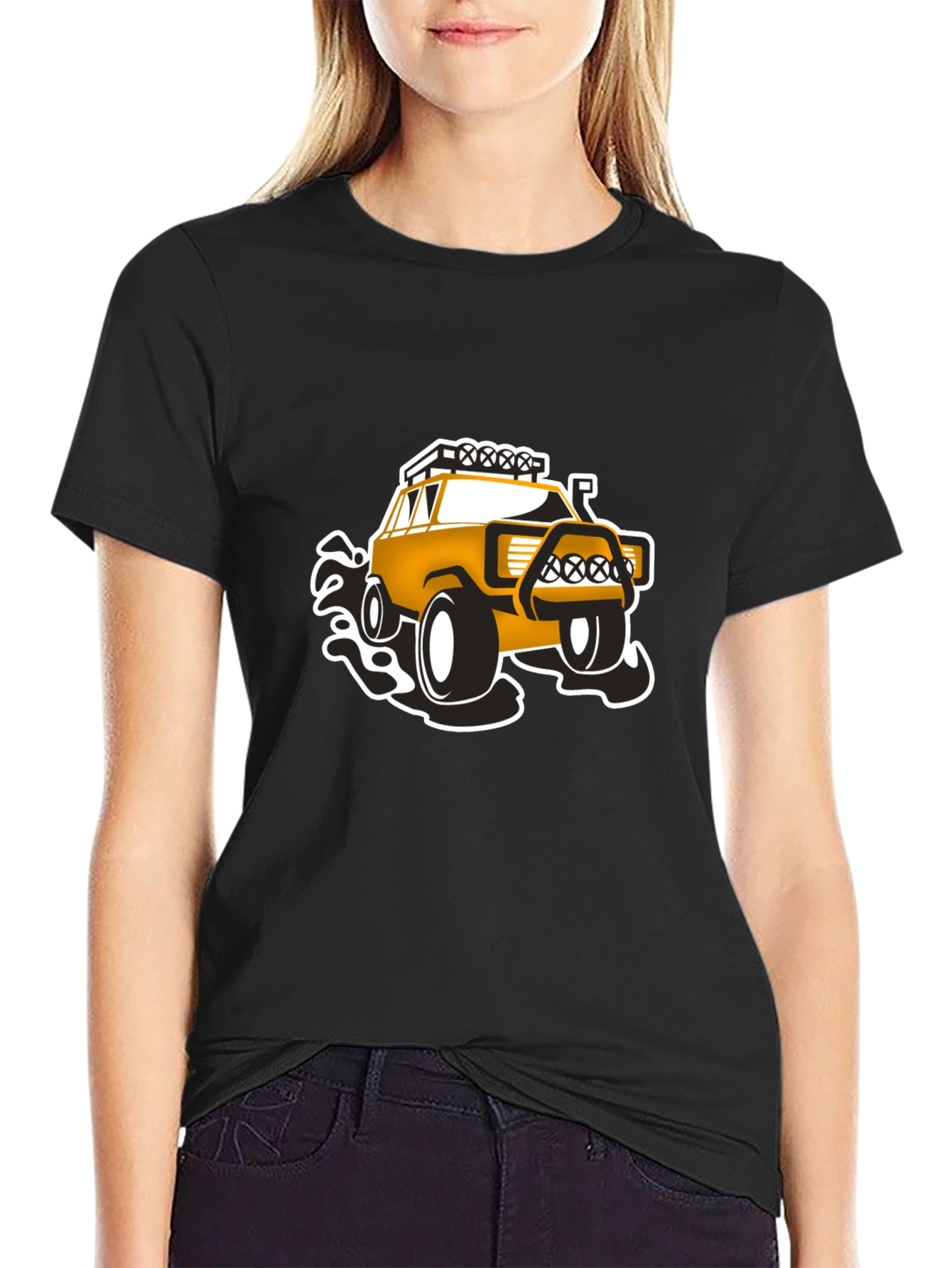 Off-Road Adventure T-Shirt - Black Bold Design