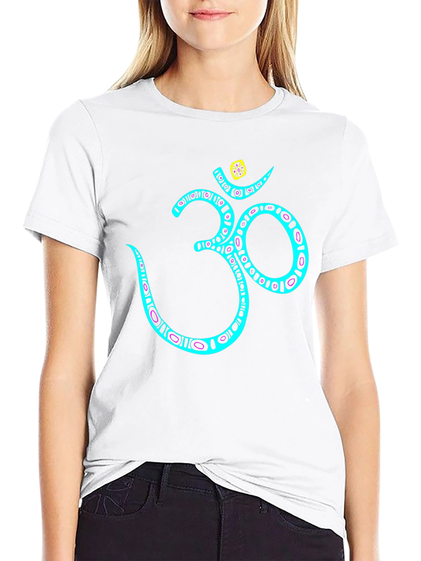 Om Graphic Tee - Black Crewneck