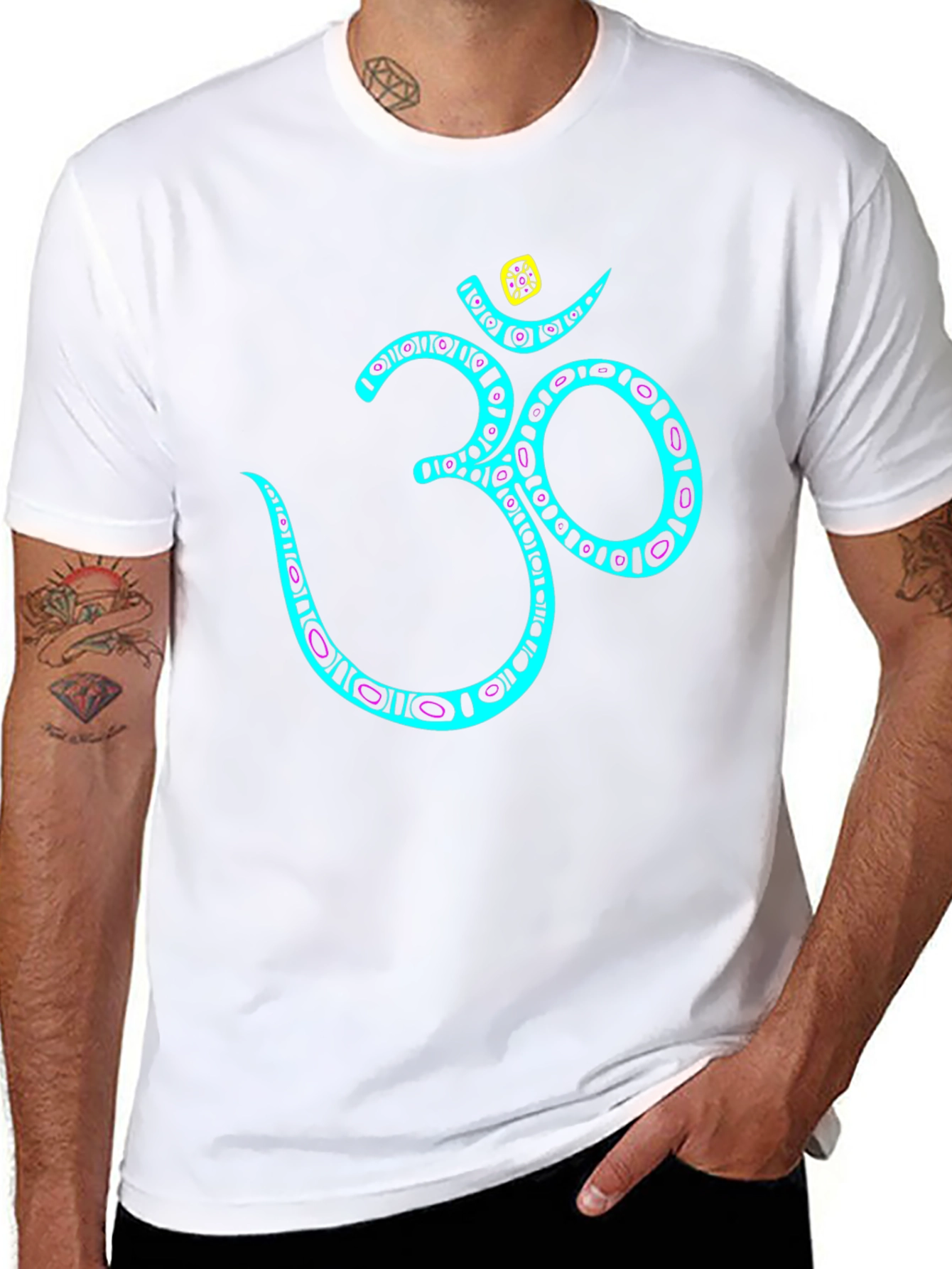 Om Graphic Tee - Black Crewneck