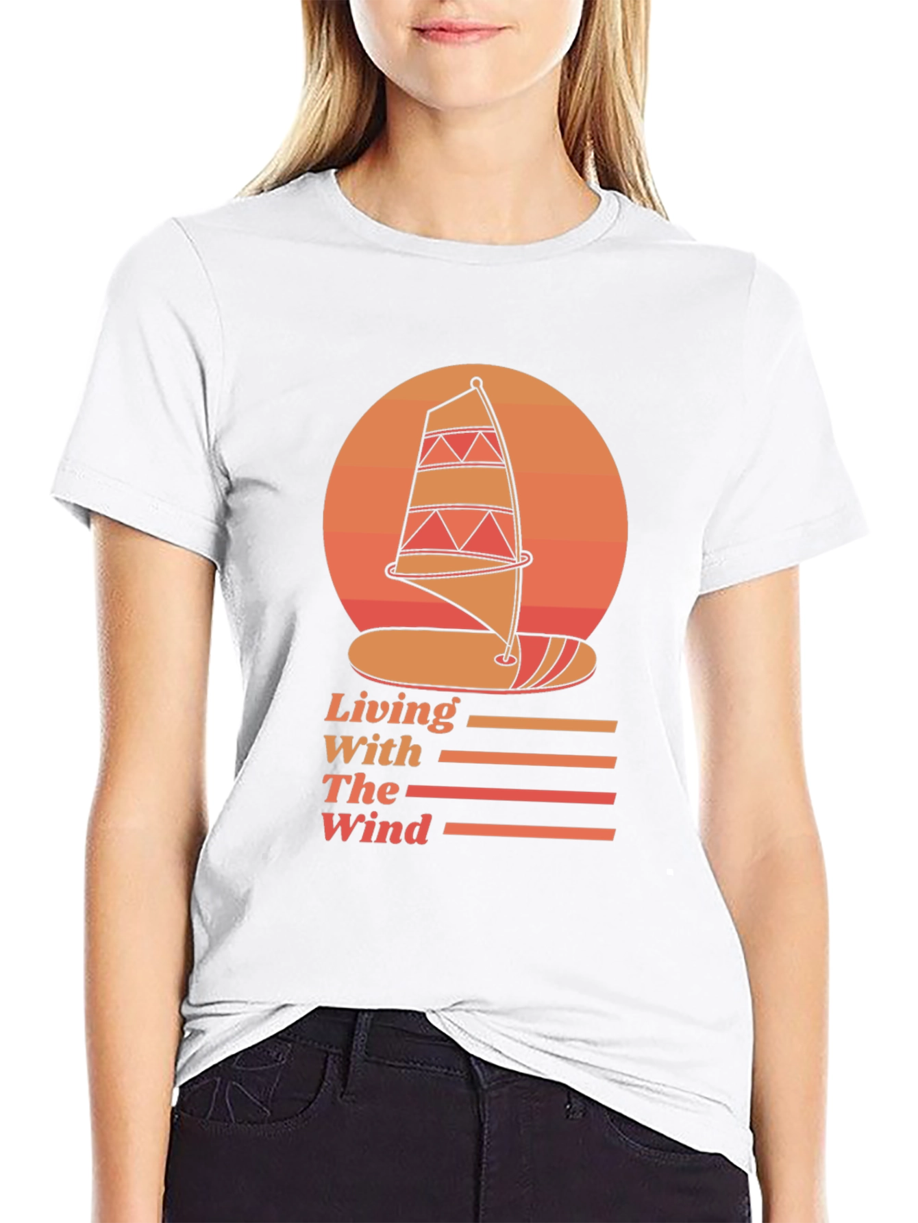 Windsurfing Graphic Tee - Living With The Wind