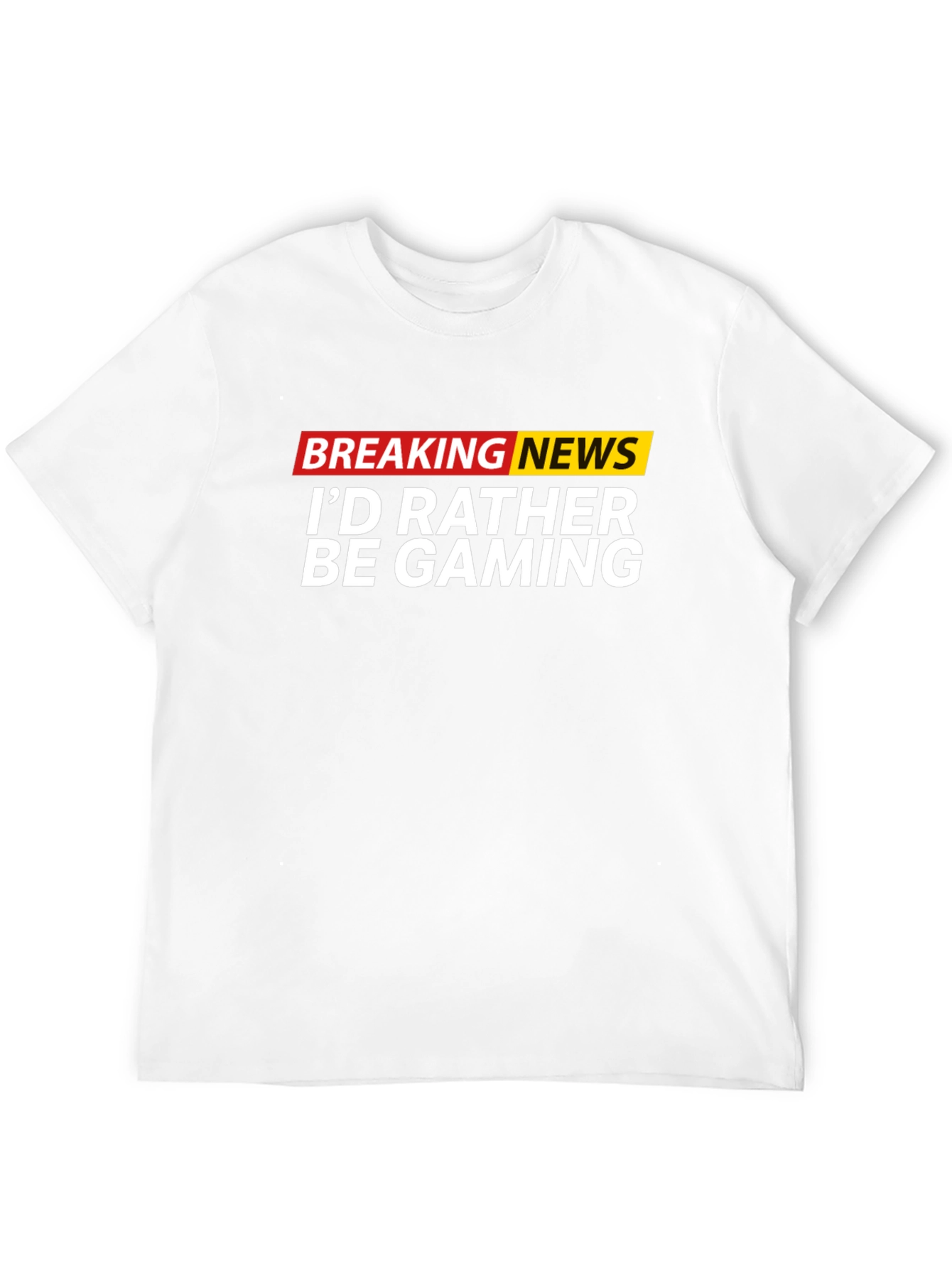 Funny Gaming T-Shirt - Breaking News Gamer Tee