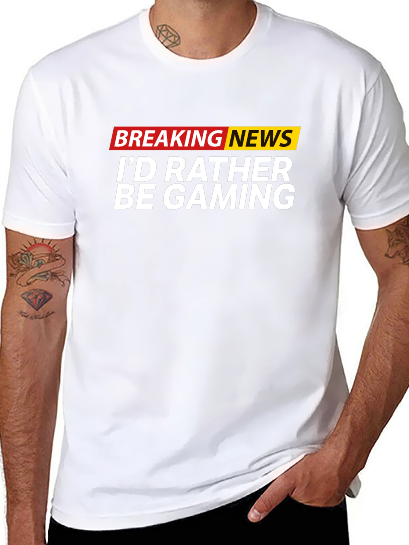 Funny Gaming T-Shirt - Breaking News Gamer Tee