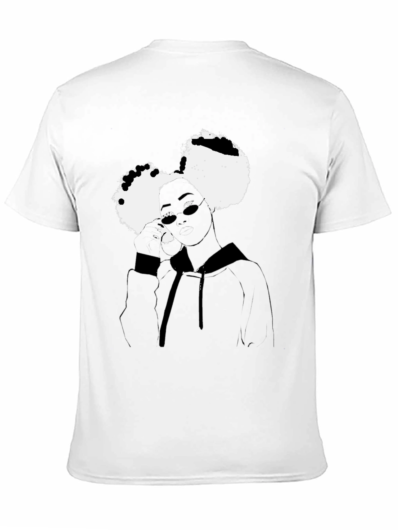 Unique Graphic Print Black T-Shirt