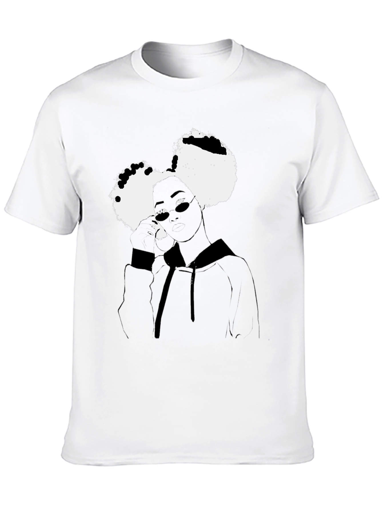 Unique Graphic Print Black T-Shirt