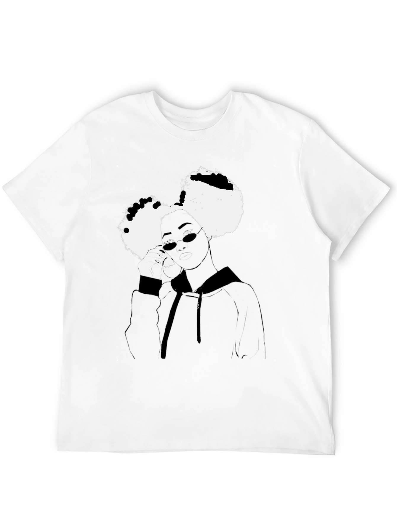 Unique Graphic Print Black T-Shirt