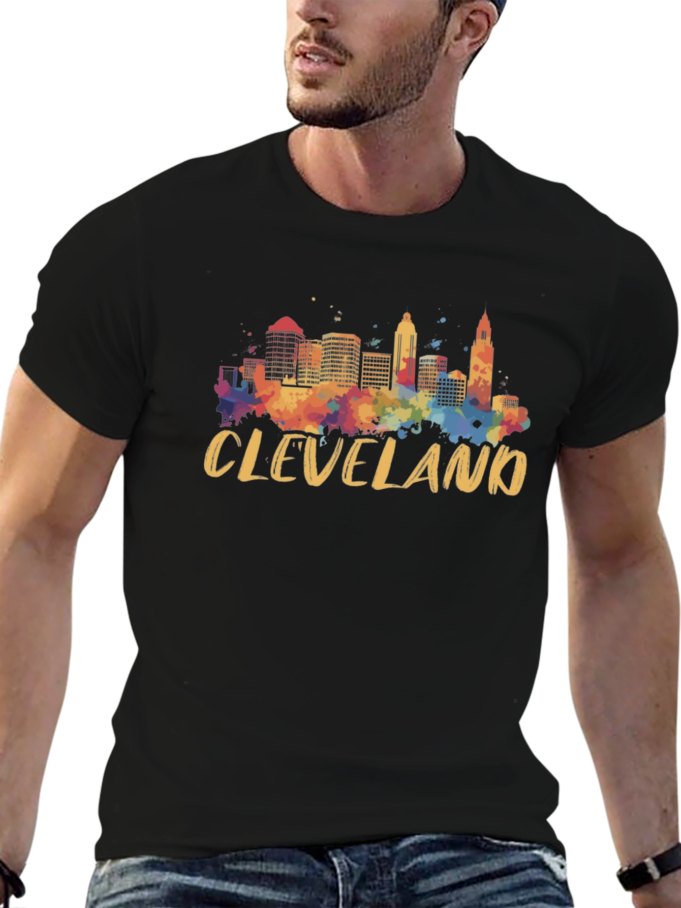 Cleveland Skyline Watercolor T-Shirt