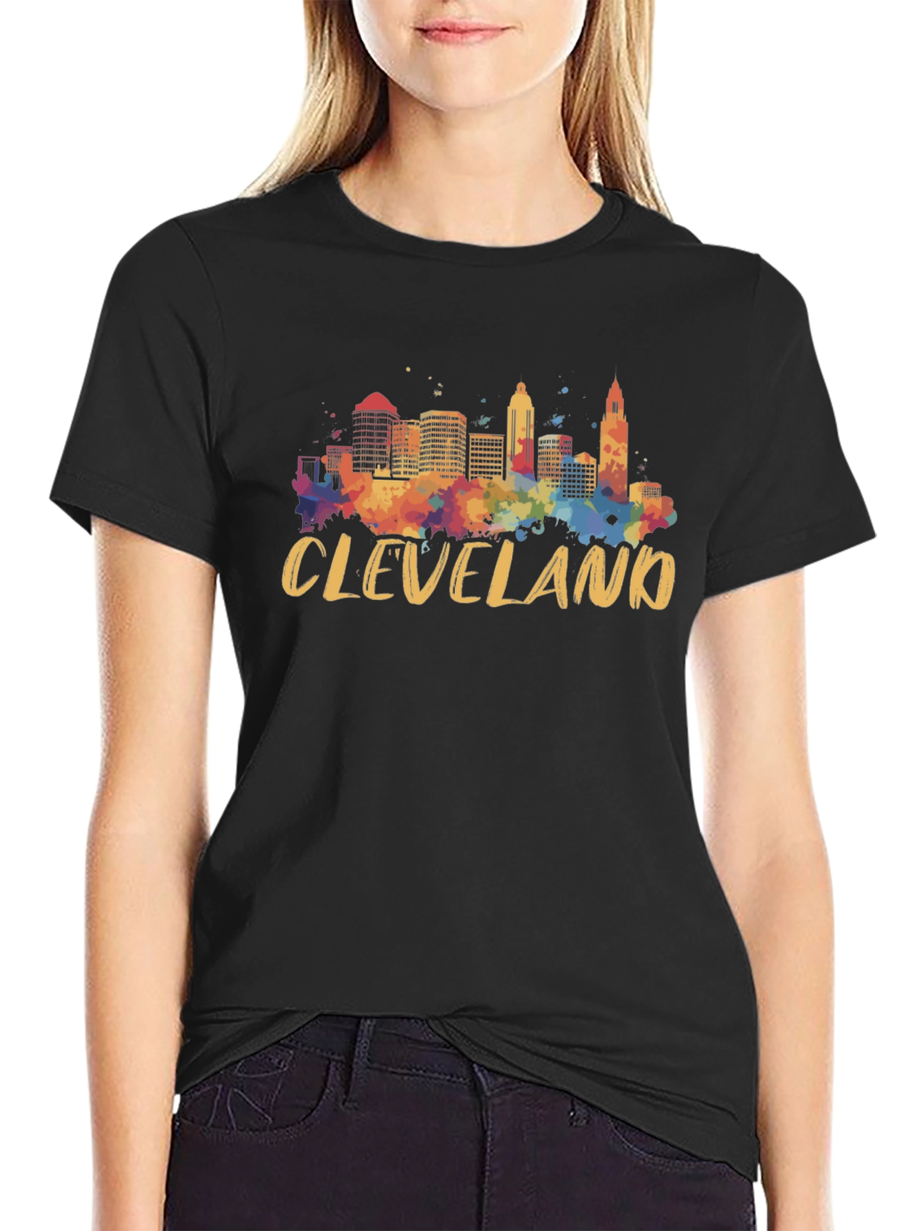Cleveland Skyline Watercolor T-Shirt