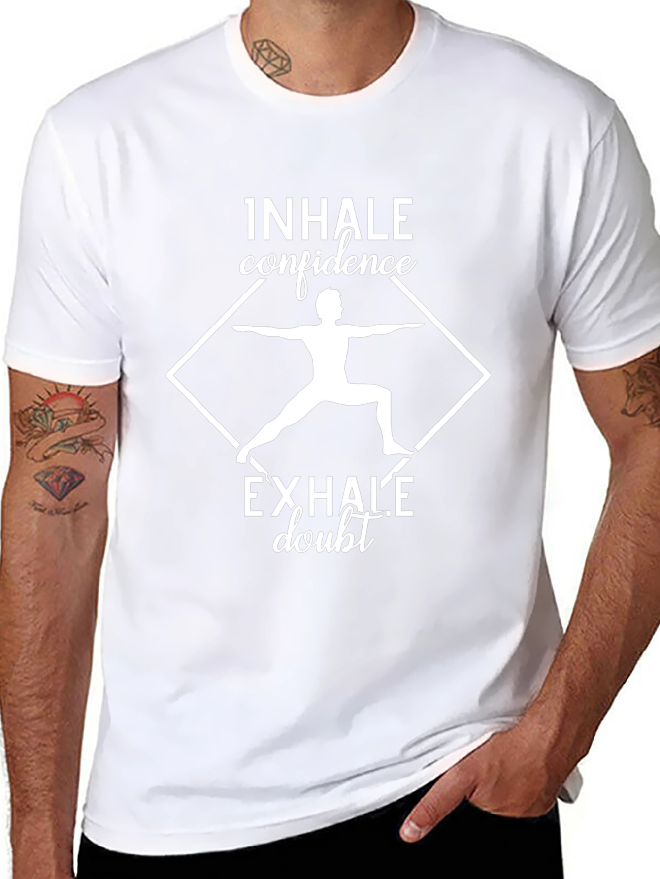 Inhale Confidence Exhale Doubt Yoga T-Shirt - Black