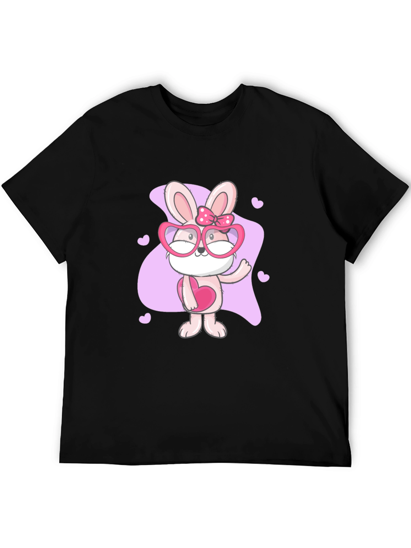 Cute Bunny Heart Glasses T-Shirt