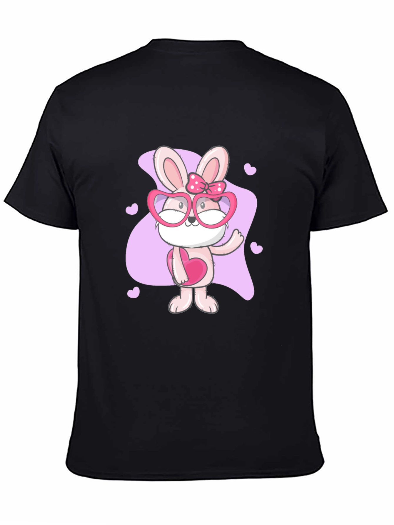 Cute Bunny Heart Glasses T-Shirt