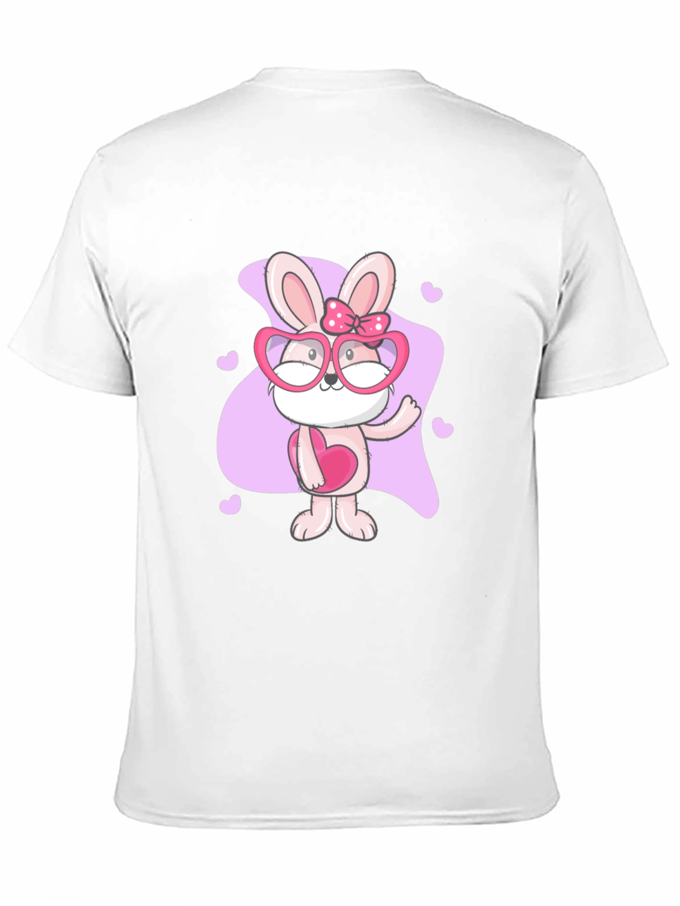 Cute Bunny Heart Glasses T-Shirt