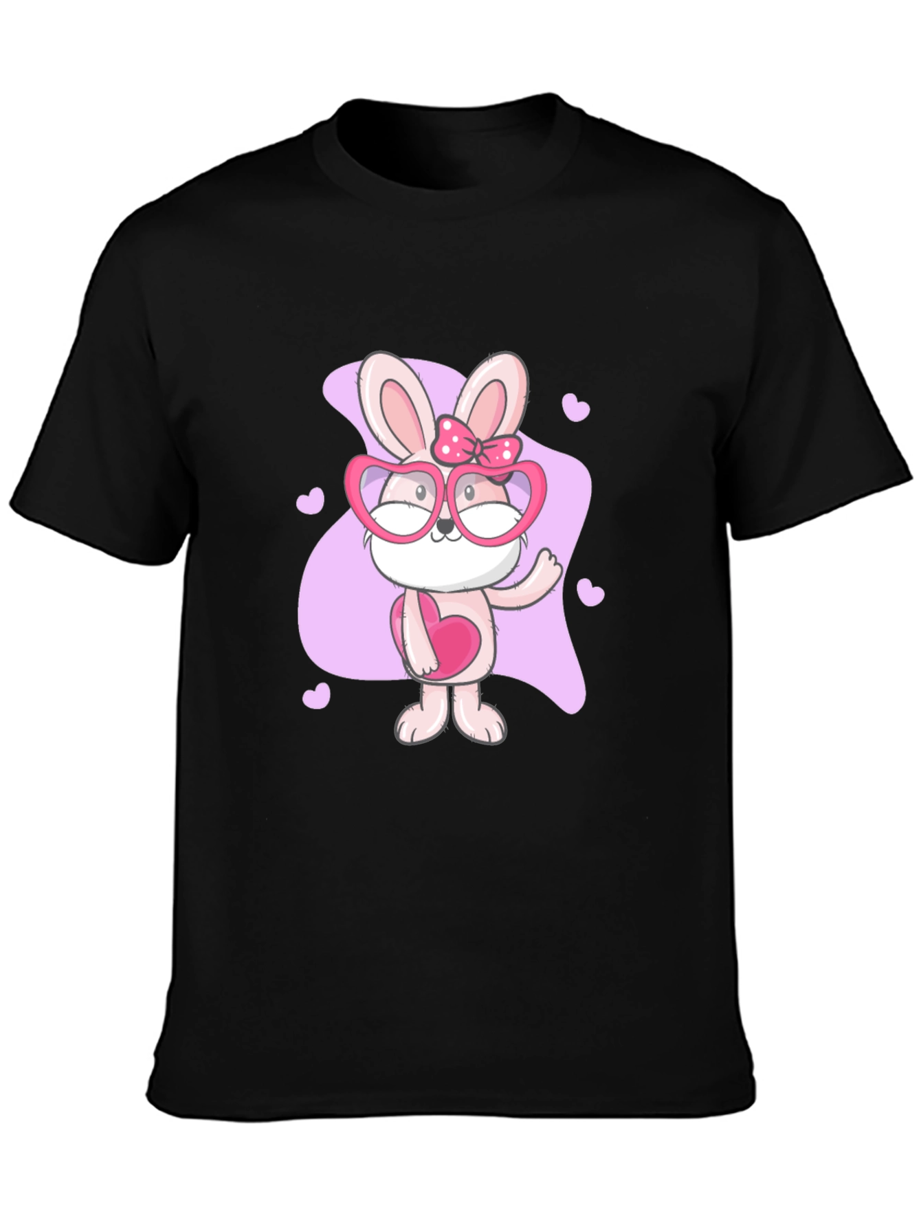 Cute Bunny Heart Glasses T-Shirt