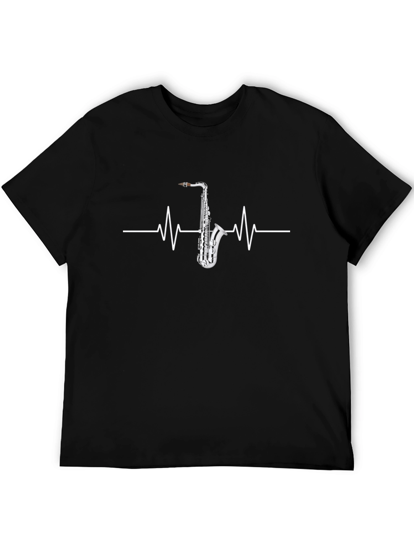 Saxophone Heartbeat T-Shirt - Musicians Tee