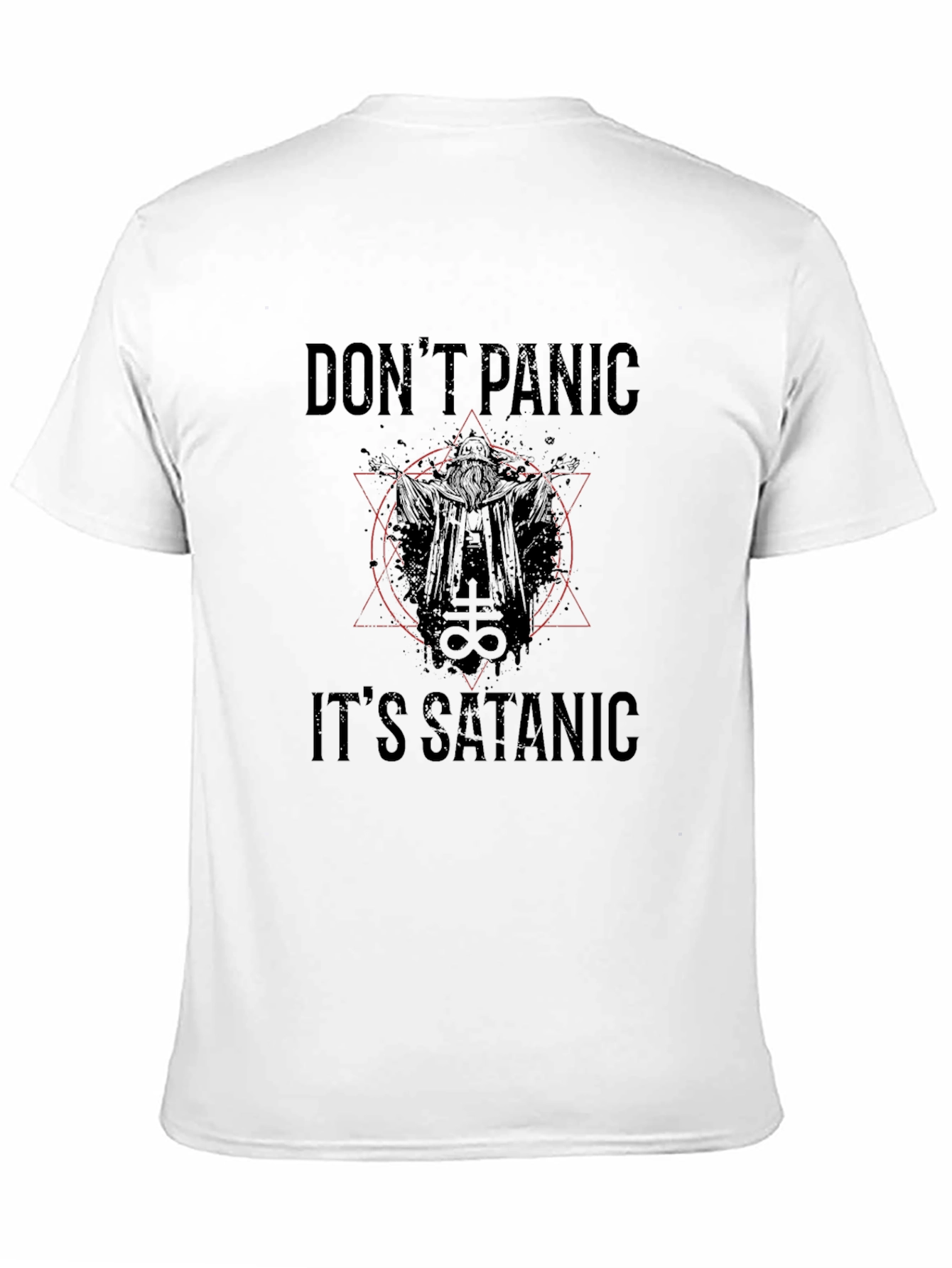 Dont Panic Its Satanic Black T-Shirt