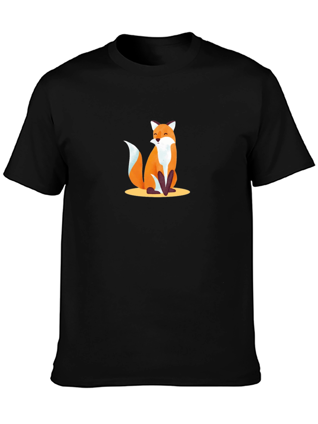 Fox Graphic T-Shirt - Black Cotton Tee