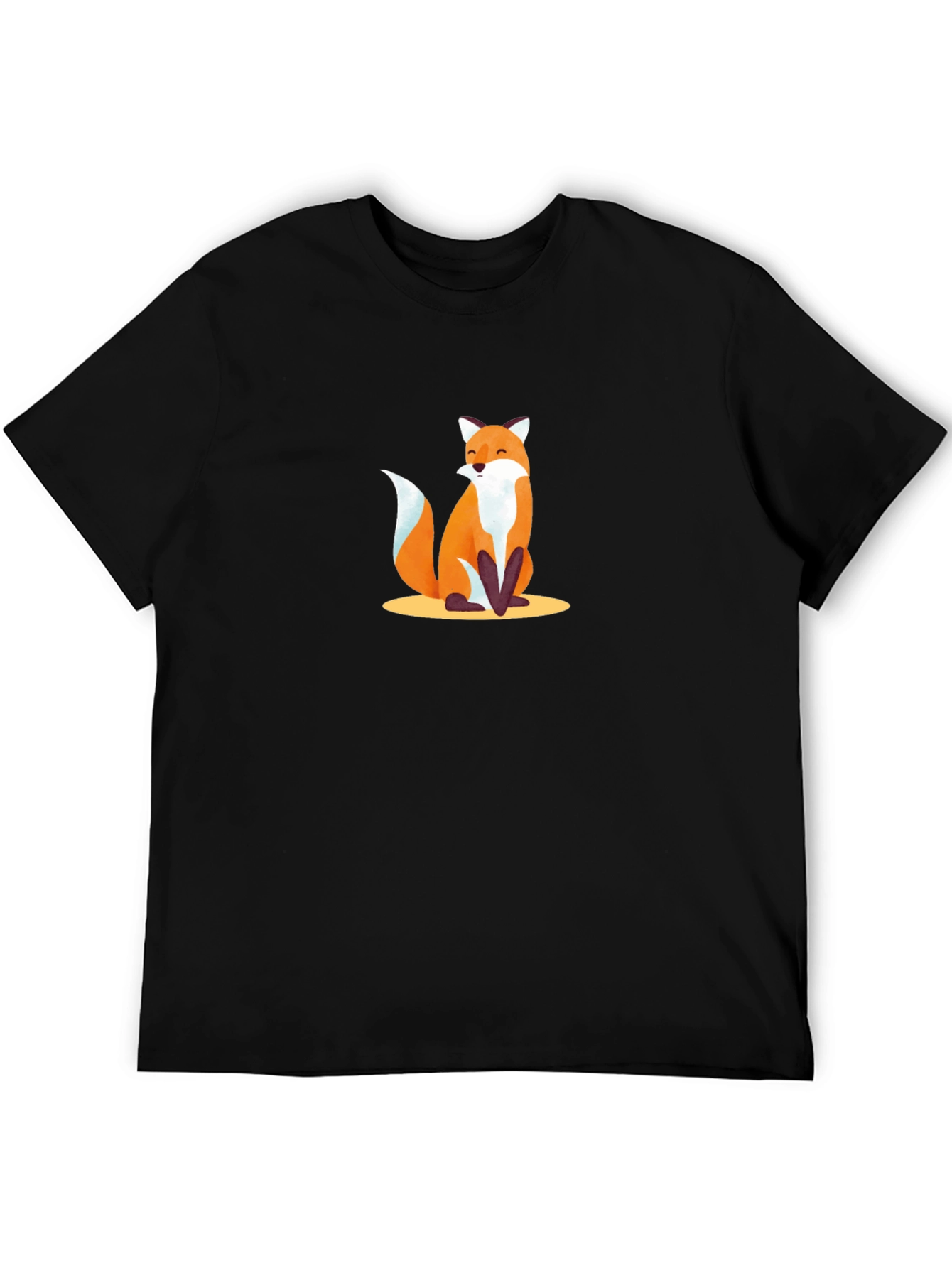 Fox Graphic T-Shirt - Black Cotton Tee