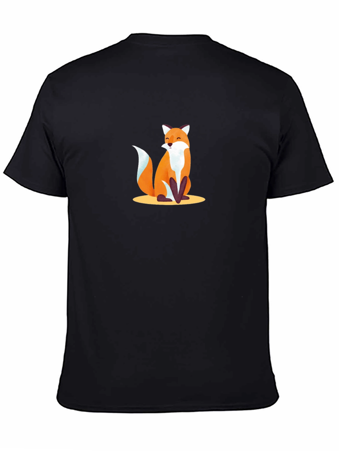 Fox Graphic T-Shirt - Black Cotton Tee