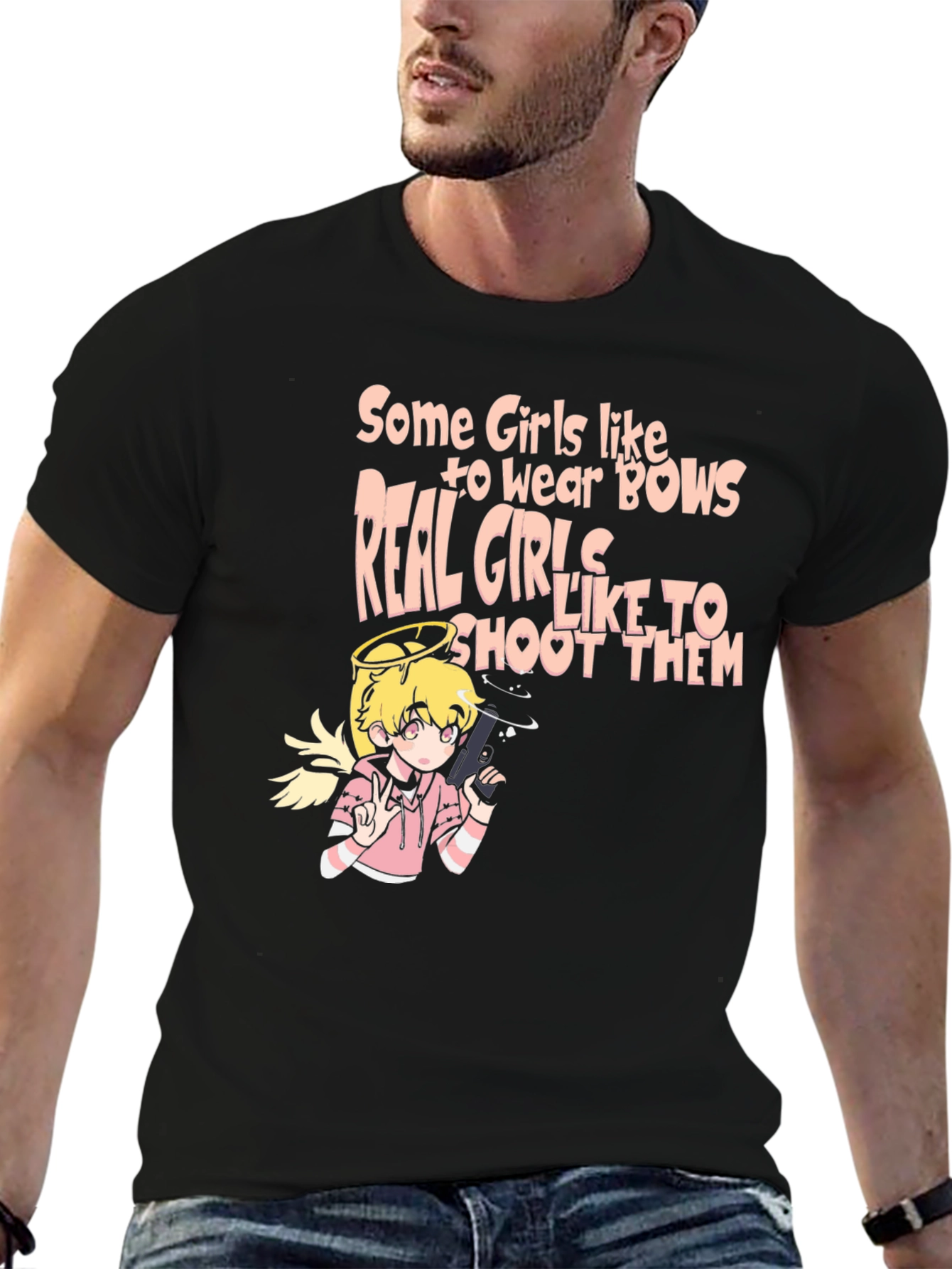 Humorous Cartoon Graphic T-Shirt