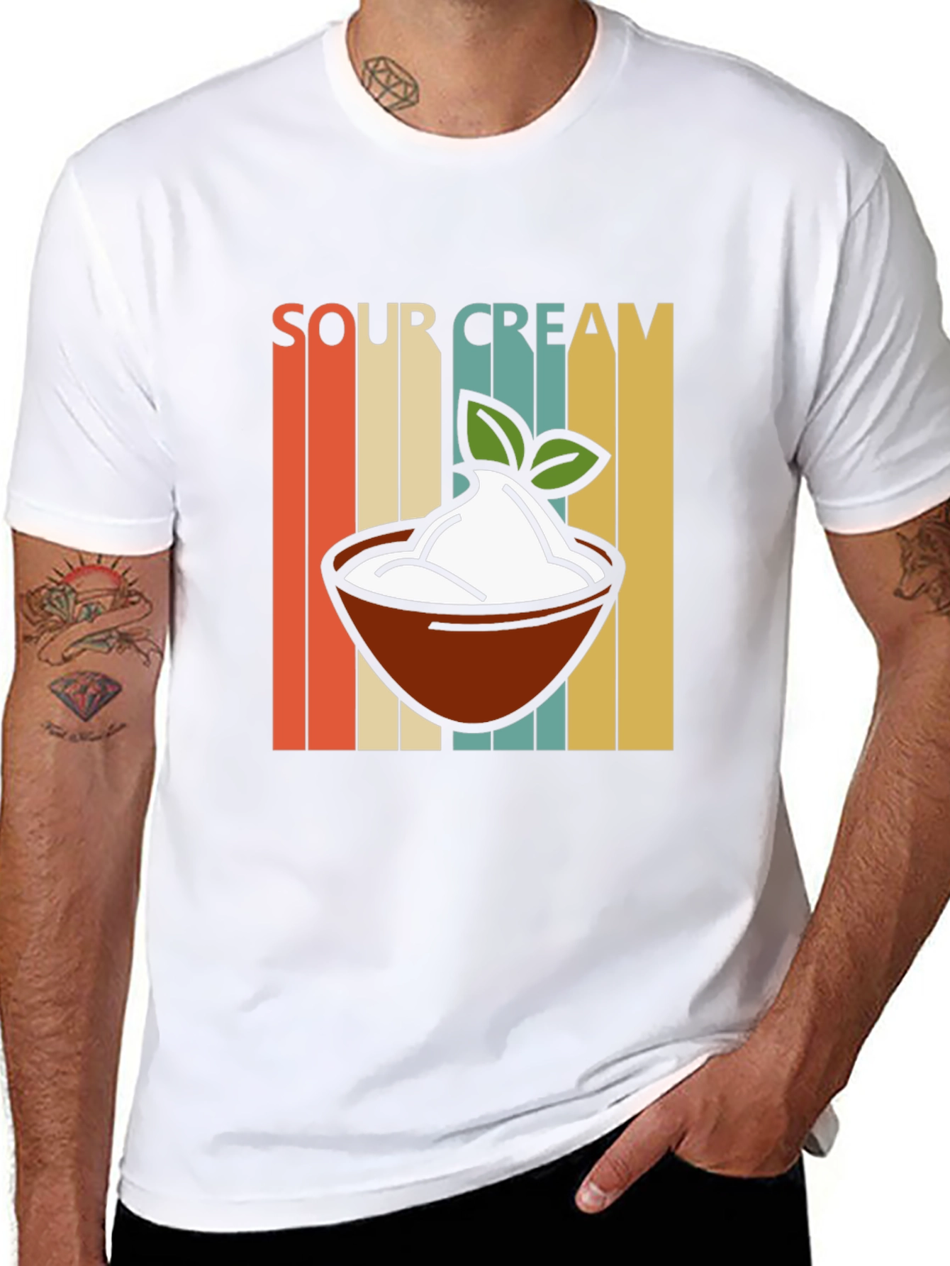 Sour Cream Retro T-Shirt - Comfort Food Tee