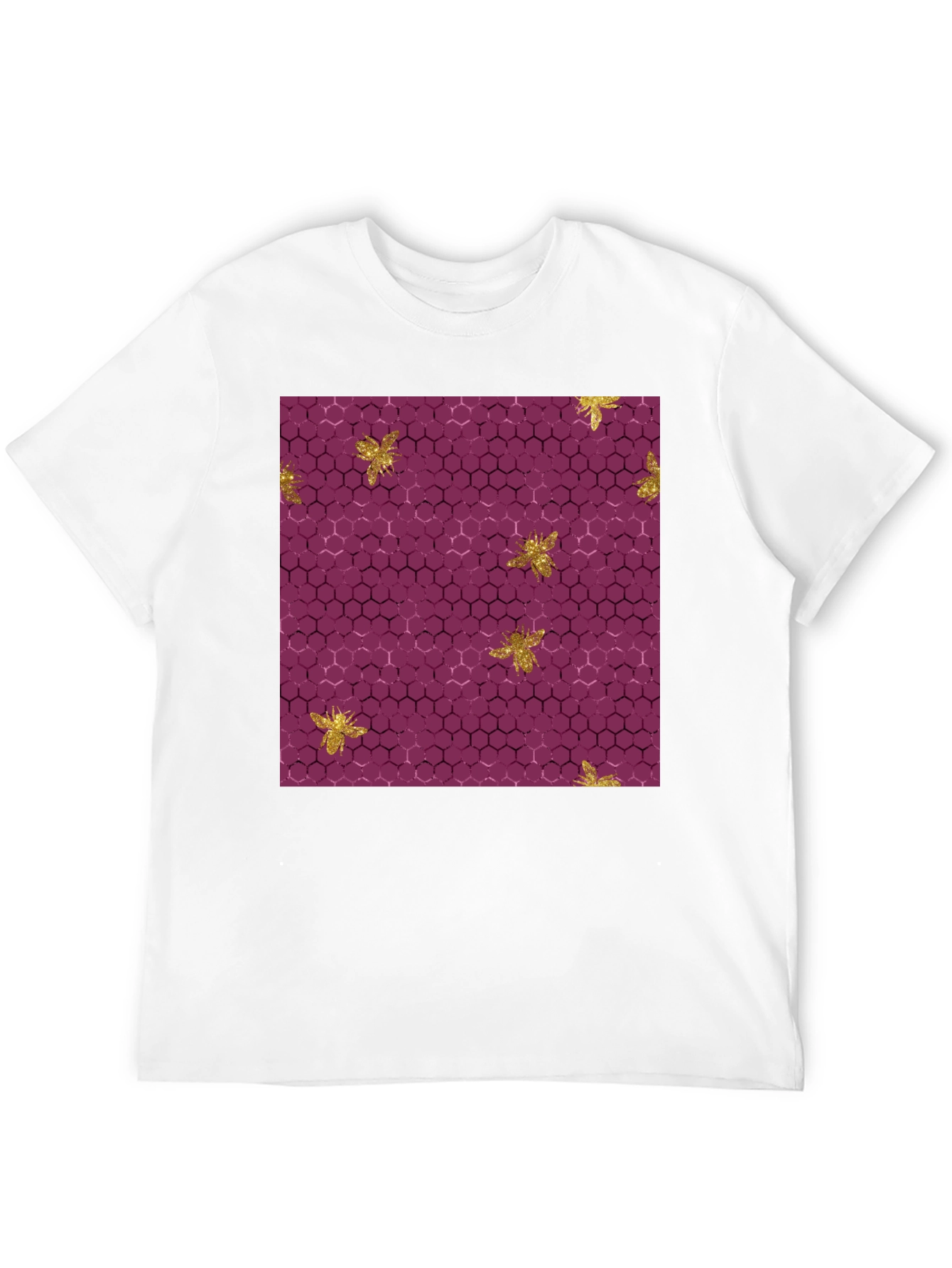 Honeycomb Bee Graphic Tee - Unique Pattern