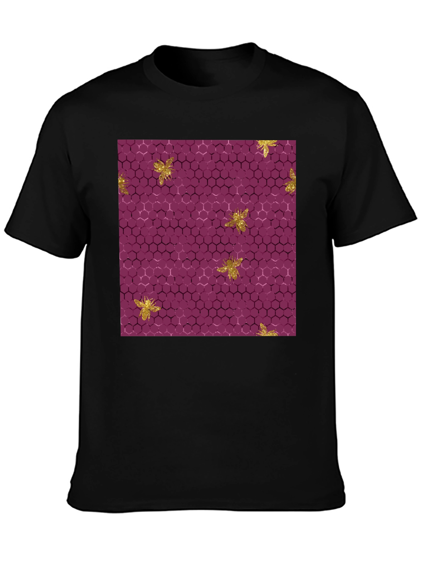 Honeycomb Bee Graphic Tee - Unique Pattern