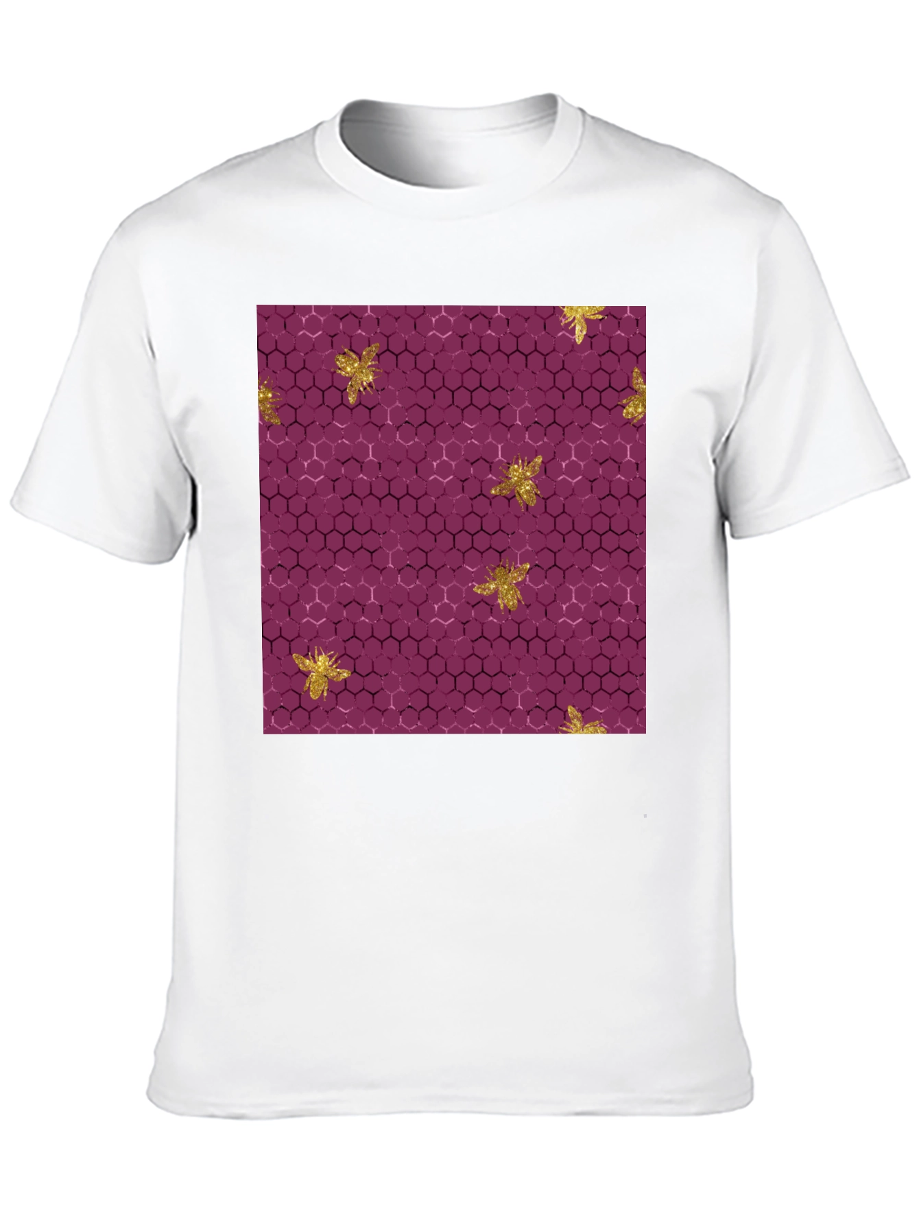 Honeycomb Bee Graphic Tee - Unique Pattern