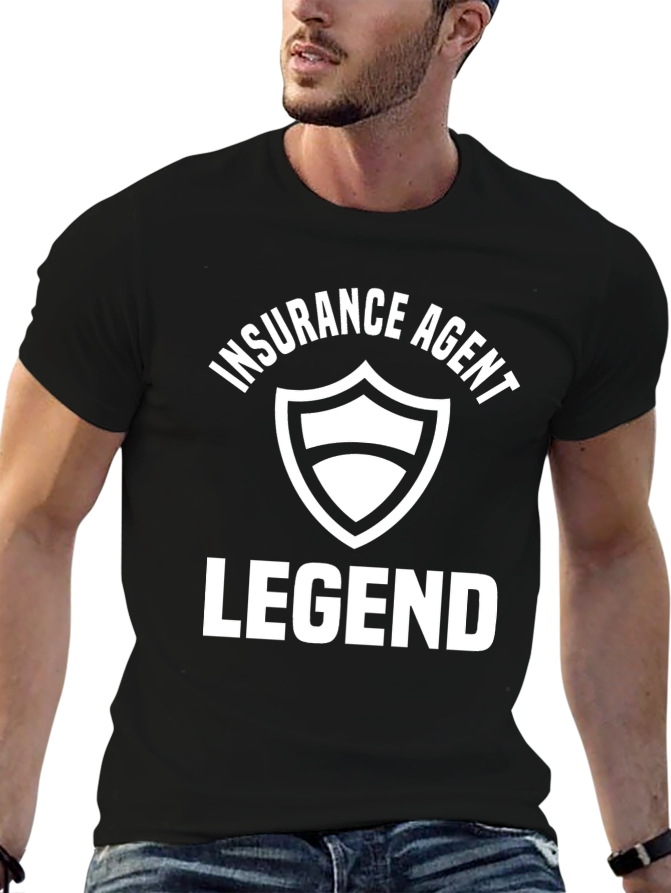 Insurance Agent Legend Black Graphic Tee