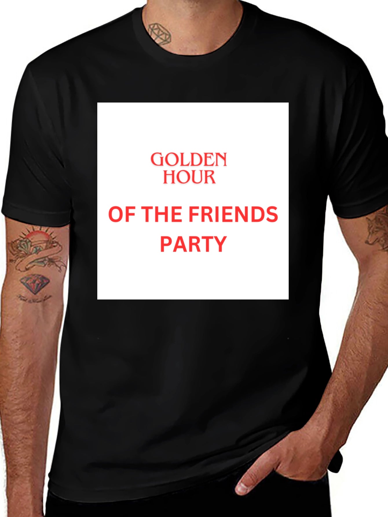 Golden Hour Friends Party Tee