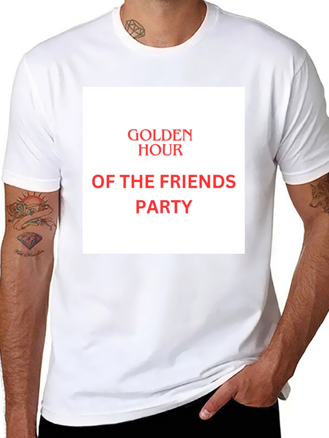 Golden Hour Friends Party Tee