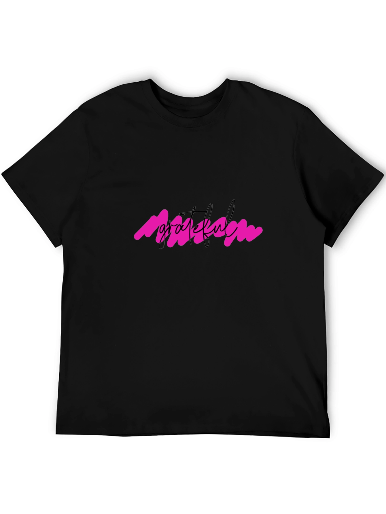 Grateful Graphic Tee - Black Crew Neck