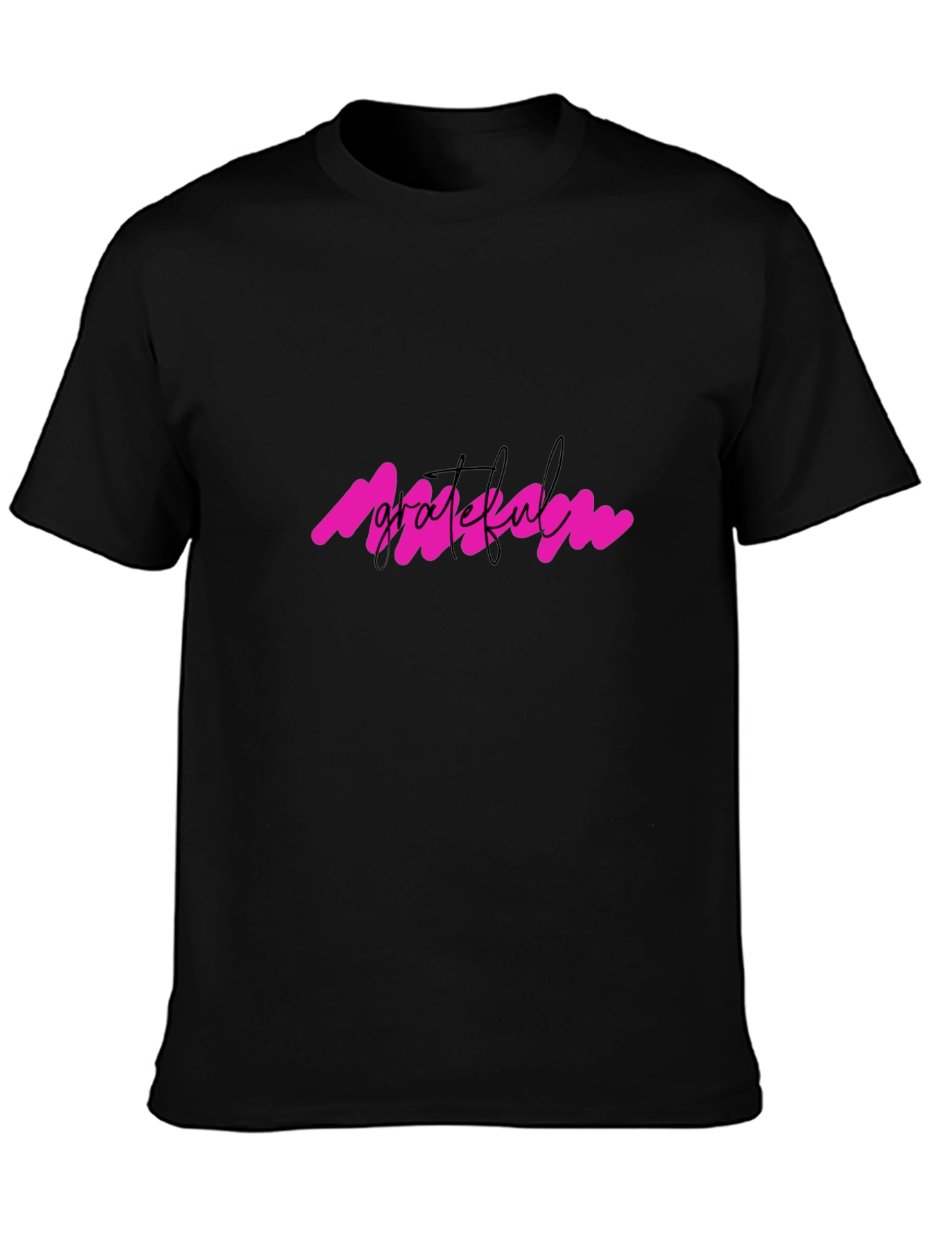 Grateful Graphic Tee - Black Crew Neck