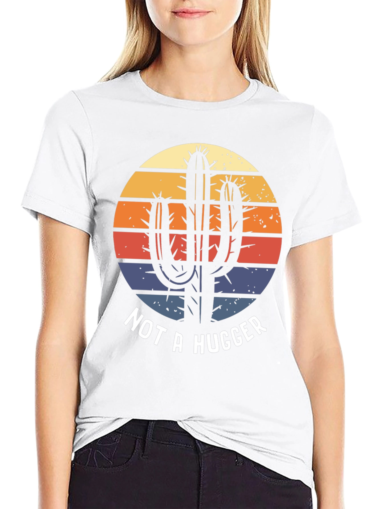 Not a Hugger Cactus T-Shirt - Unisex Graphic Tee